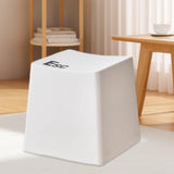 Maxbell Bathroom Stool Non Slip Foot Rest Step Stool for Living Room Office Playroom White