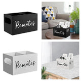 Maxbell Remote Control Holder Retro Wooden TV Remote Holder for Bed NightStand Couch Black