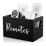 Maxbell Remote Control Holder Retro Wooden TV Remote Holder for Bed NightStand Couch Black