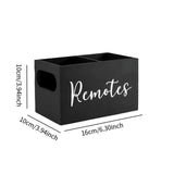 Maxbell Remote Control Holder Retro Wooden TV Remote Holder for Bed NightStand Couch Black