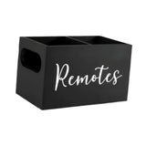 Maxbell Remote Control Holder Retro Wooden TV Remote Holder for Bed NightStand Couch Black