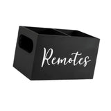 Maxbell Remote Control Holder Retro Wooden TV Remote Holder for Bed NightStand Couch Black