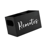 Maxbell Remote Control Holder Retro Wooden TV Remote Holder for Bed NightStand Couch Black