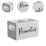 Maxbell Remote Control Holder Retro Wooden TV Remote Holder for Bed NightStand Couch White