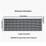 Maxbell Window Valance Curtain Small Rod Pocket Curtains for Kitchen Home Restaurant Black White