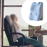 Maxbell Back Lumbar Support Cushion Protection Neck Pillow for Bed Home Sofa Blue Gray