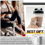 Maxbell 2Pcs Protein Containers Gift Food Storage Containers for Workout Sports