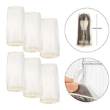 Maxbell 6Pcs Wig Storage Bag Portable with Drawstring for Travel Home Transportation beige