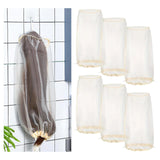 Maxbell 6Pcs Wig Storage Bag Portable with Drawstring for Travel Home Transportation beige