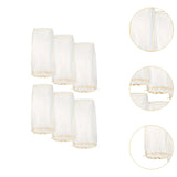 Maxbell 6Pcs Wig Storage Bag Portable with Drawstring for Travel Home Transportation beige