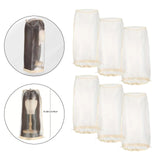 Maxbell 6Pcs Wig Storage Bag Portable with Drawstring for Travel Home Transportation beige