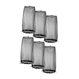 Maxbell 6Pcs Wig Storage Bag Portable with Drawstring for Travel Home Transportation black