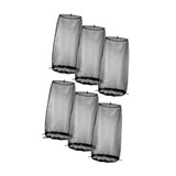 Maxbell 6Pcs Wig Storage Bag Portable with Drawstring for Travel Home Transportation black