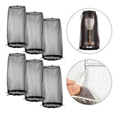 Maxbell 6Pcs Wig Storage Bag Portable with Drawstring for Travel Home Transportation black