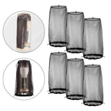 Maxbell 6Pcs Wig Storage Bag Portable with Drawstring for Travel Home Transportation black