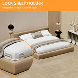 Maxbell 4 Pieces Lock Sheet Holders Anti Slip Keep in Place Gift Fitted Sheet Straps White