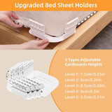 Maxbell 4 Pieces Lock Sheet Holders Anti Slip Keep in Place Gift Fitted Sheet Straps White