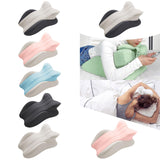 Maxbell Memory Cotton Bed Wedge Pillow Ergonomic Design for Apartment Dorm Men Women Dark Gray Light Gray