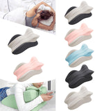 Maxbell Memory Cotton Bed Wedge Pillow Ergonomic Design for Apartment Dorm Men Women Dark Gray Light Gray