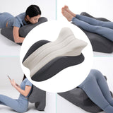 Maxbell Memory Cotton Bed Wedge Pillow Ergonomic Design for Apartment Dorm Men Women Dark Gray Light Gray
