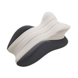 Maxbell Memory Cotton Bed Wedge Pillow Ergonomic Design for Apartment Dorm Men Women Dark Gray Light Gray