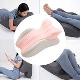 Maxbell Memory Cotton Bed Wedge Pillow Ergonomic Design for Apartment Dorm Men Women Pink Gray