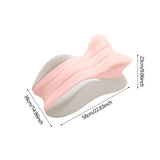 Maxbell Memory Cotton Bed Wedge Pillow Ergonomic Design for Apartment Dorm Men Women Pink Gray
