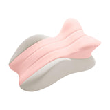 Maxbell Memory Cotton Bed Wedge Pillow Ergonomic Design for Apartment Dorm Men Women Pink Gray