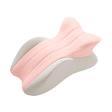 Maxbell Memory Cotton Bed Wedge Pillow Ergonomic Design for Apartment Dorm Men Women Pink Gray
