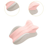 Maxbell Memory Cotton Bed Wedge Pillow Ergonomic Design for Apartment Dorm Men Women Pink Gray