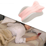 Maxbell Memory Cotton Bed Wedge Pillow Ergonomic Design for Apartment Dorm Men Women Pink Gray
