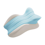 Maxbell Memory Cotton Bed Wedge Pillow Ergonomic Design for Apartment Dorm Men Women Blue Gray