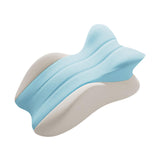 Maxbell Memory Cotton Bed Wedge Pillow Ergonomic Design for Apartment Dorm Men Women Blue Gray