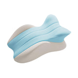 Maxbell Memory Cotton Bed Wedge Pillow Ergonomic Design for Apartment Dorm Men Women Blue Gray