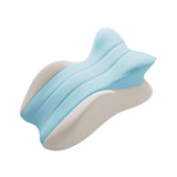 Maxbell Memory Cotton Bed Wedge Pillow Ergonomic Design for Apartment Dorm Men Women Blue Gray