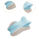 Maxbell Memory Cotton Bed Wedge Pillow Ergonomic Design for Apartment Dorm Men Women Blue Gray