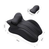 Maxbell Memory Cotton Bed Wedge Pillow Ergonomic Design for Apartment Dorm Men Women Dark Gray