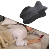 Maxbell Memory Cotton Bed Wedge Pillow Ergonomic Design for Apartment Dorm Men Women Dark Gray