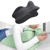 Maxbell Memory Cotton Bed Wedge Pillow Ergonomic Design for Apartment Dorm Men Women Dark Gray