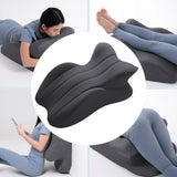 Maxbell Memory Cotton Bed Wedge Pillow Ergonomic Design for Apartment Dorm Men Women Dark Gray
