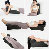 Maxbell Memory Cotton Bed Wedge Pillow Ergonomic Design for Apartment Dorm Men Women Dark Gray