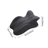 Maxbell Memory Cotton Bed Wedge Pillow Ergonomic Design for Apartment Dorm Men Women Dark Gray
