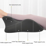 Maxbell Memory Cotton Bed Wedge Pillow Ergonomic Design for Apartment Dorm Men Women Dark Gray