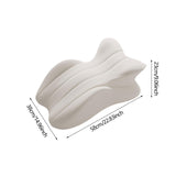 Maxbell Memory Cotton Bed Wedge Pillow Ergonomic Design for Apartment Dorm Men Women Light Gray