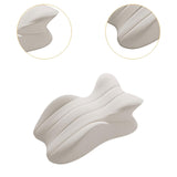 Maxbell Memory Cotton Bed Wedge Pillow Ergonomic Design for Apartment Dorm Men Women Light Gray