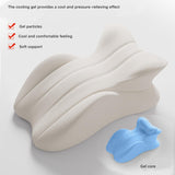 Maxbell Memory Cotton Bed Wedge Pillow Ergonomic Design for Apartment Dorm Men Women Light Gray