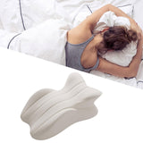 Maxbell Memory Cotton Bed Wedge Pillow Ergonomic Design for Apartment Dorm Men Women Light Gray