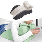 Maxbell Memory Cotton Bed Wedge Pillow Headboard for Side Sleeping Reading Home Dark Gray Light Gray
