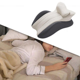 Maxbell Memory Cotton Bed Wedge Pillow Headboard for Side Sleeping Reading Home Dark Gray Light Gray