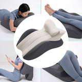 Maxbell Memory Cotton Bed Wedge Pillow Headboard for Side Sleeping Reading Home Dark Gray Light Gray